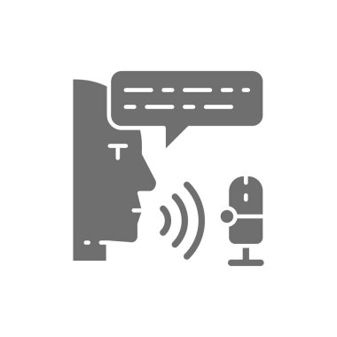 Radyo sunucusu, ses kaydı, yayın, DJ Grey simgesi.