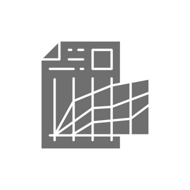 Grafik, ilerleme ve karşılaştırmalı gri simge.