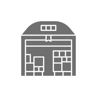 Gri simgeli ambar. Beyaz arkaplanda izole