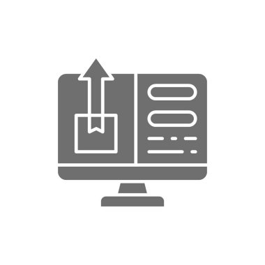 Paket izleme hesabı, hızlı dağıtım gri simgesi.