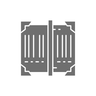 Barkodu tara, gri simgeyi takip et. Beyaz arkaplanda izole