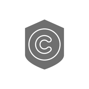 Vektör koruması telif hakkı, yazarlar gri simgeyi işaretledi.