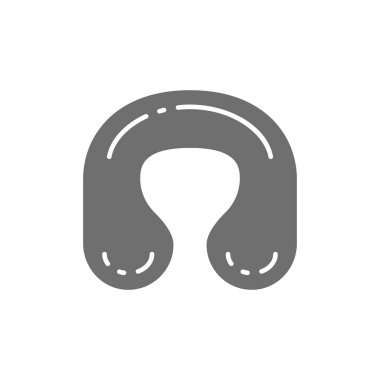 Boyun gri simgesi için vektör eğimli yastık.