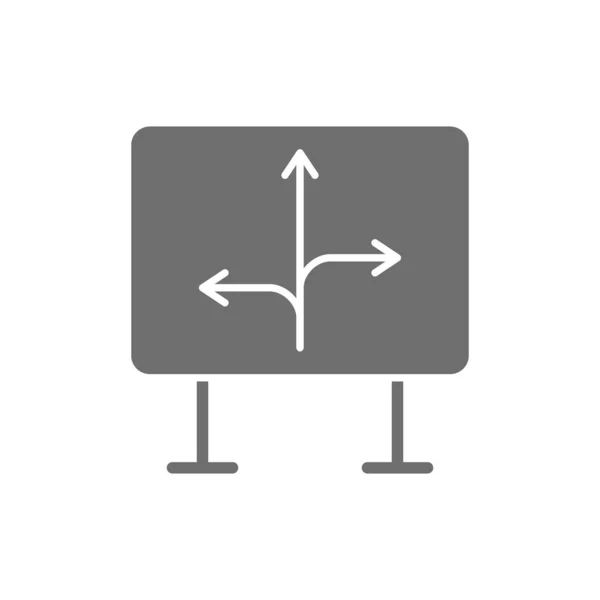 Verkeerstekens met verschillende richtingen, noord, west, oost, pijlen lijn pictogram. — Stockvector