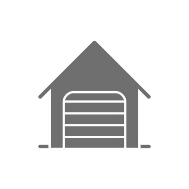 Panjur Kapı hattı simgesi ile araç garaj.