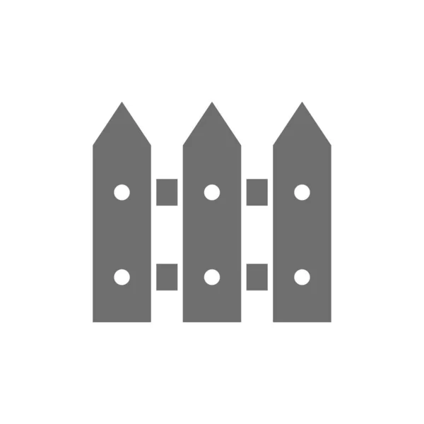 Holzzaun, Mauer, barrierefreies Symbol. Isoliert auf weißem Hintergrund — Stockvektor