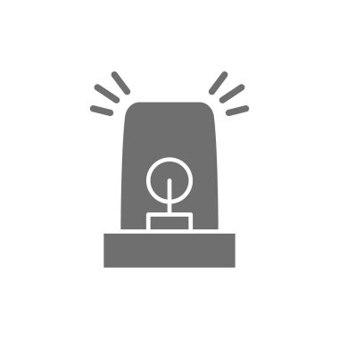 Acil durum araç ışıklandırması, teşhirci, siren gri simgesi.