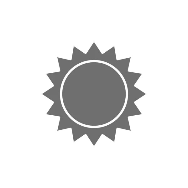Solgrå ikon. Isolerad på vit bakgrund — Stock vektor