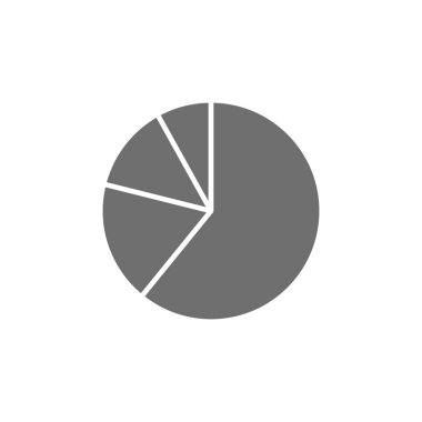 Pasta grafiği, segmentlerdeki grafikler gri simge.