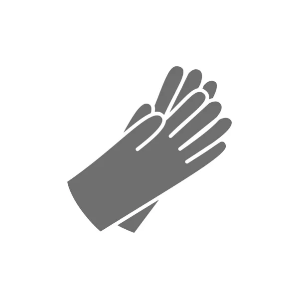 Захисні гумові рукавички сіра ікона. Ізольовані на білому тлі — стоковий вектор