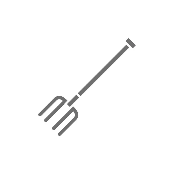 Fourche, icône gris fourche. Isolé sur fond blanc — Image vectorielle