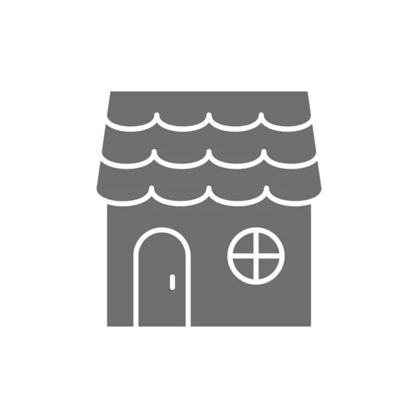 Будинок сірої ікони. Ізольовані на білому тлі — стоковий вектор