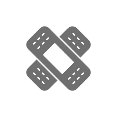 Yapıştırıcı gri simge. Beyaz arkaplanda izole