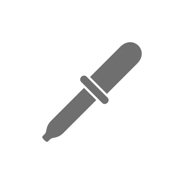 Дроппер, піпетка сіра ікона. Ізольовані на білому тлі — стоковий вектор