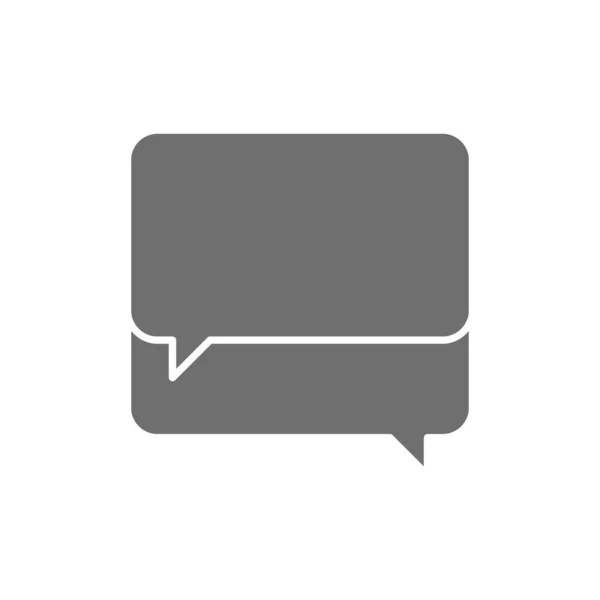 Chats, sms, dialogue bubble, feedback grey icon. — Stock Vector