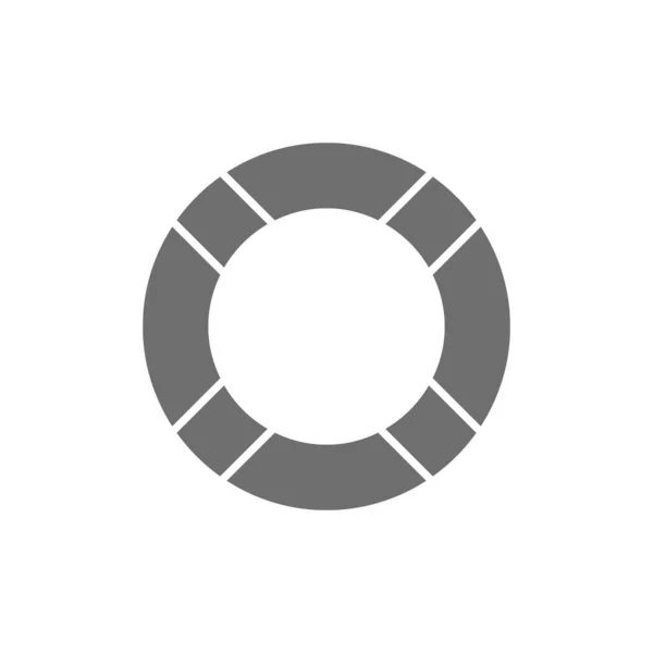 Vector life buoygrey icono. Aislado sobre fondo blanco — Vector de stock