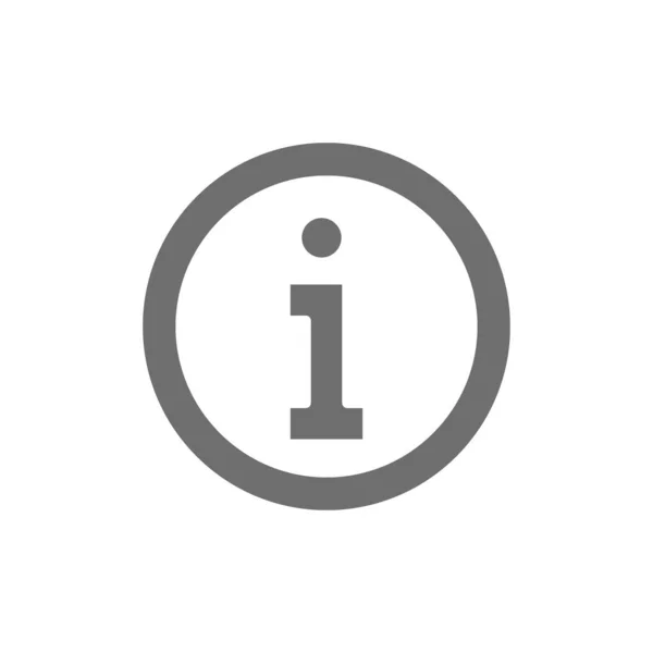 Servicio de información, ayuda a firmar icono gris. Aislado sobre fondo blanco — Vector de stock