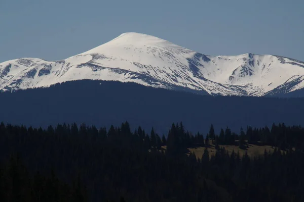 Landschaftsfotografie Blick Auf Den Höchsten Berg Der Ukraine Den Gipfel — Stockfoto