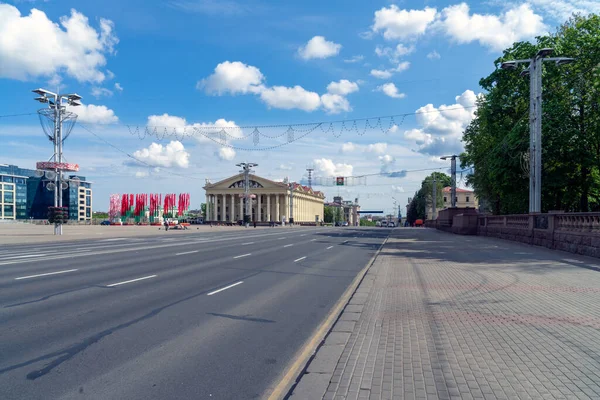 Die Straßen Von Minsk Der Hauptstadt Weißrusslands — Stockfoto