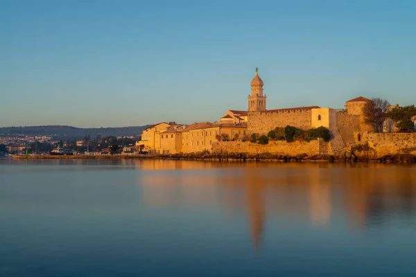 Krk Est Principal Village Île Krk Croatie Ville Est Ancienne — Photo