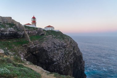 Cabo Sao Vicente Deniz Feneri, Sagres, Portekiz - Farol do Cabo Sao Vicente Ekim 1851 'de inşa edildi