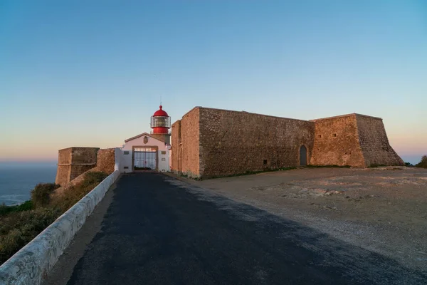 Maják Cabo Sao Vicente Sagres Portugalsko Farol Cabo Sao Vicente — Stock fotografie