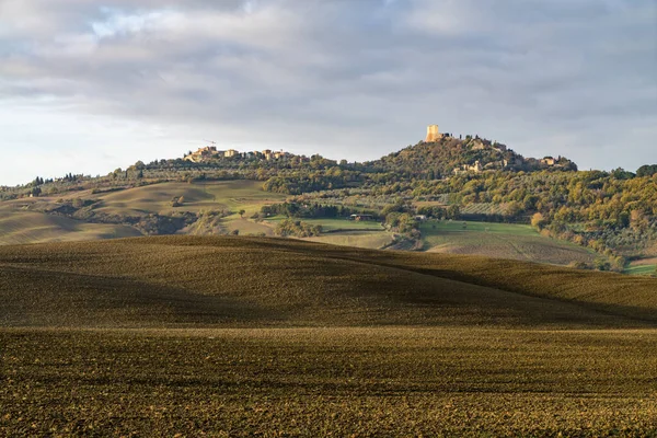 Vista Invernale Della Toscana Italia Pittoresco Panorama Invernale Della Toscana — Foto Stock