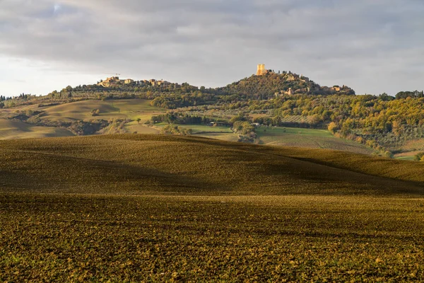 Vista Invernale Della Toscana Italia Pittoresco Panorama Invernale Della Toscana — Foto Stock