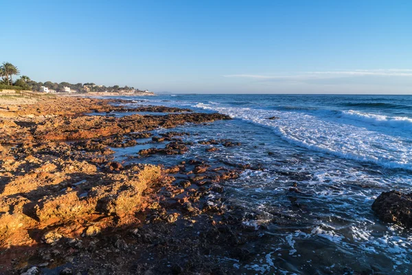 Denia alicante rotas Skalnatá pláž las ve Španělsku — Stock fotografie