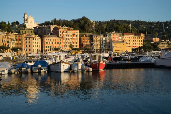 Rapallo, Italy, marina at surise — Stock Photo, Image