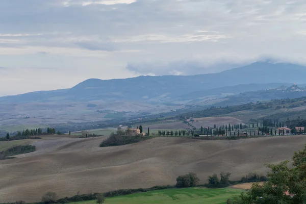 Toscana, paesaggio rurale al tramonto — Foto Stock