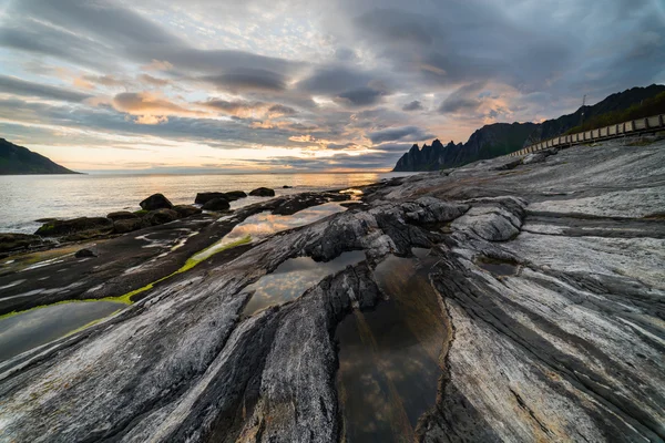 Senja island in Norway, Mefjorden — Stock Fotó