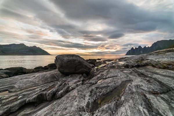 Senja insel in norwegen, mefjord — Stockfoto