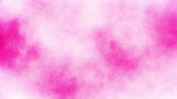 彩色烟雾喷雾 抽象的烟雾会喷出 雾飞溅 粉色背景上的酒精油墨和水彩画 复制文本的空间 循环动画 — 图库视频影像