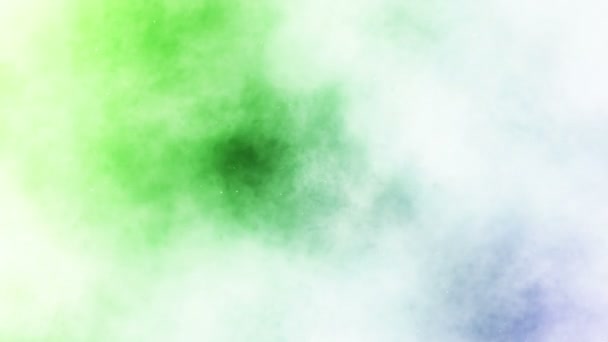 煙スプレーの色 アブストラクト煙蒸気が吹き出す 霧のスプラッシュ カラフルな背景にアルコールインクと水彩 テキストのスペースをコピーします ループアニメーション — ストック動画