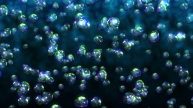 Bir sürü sabun köpüğü uçuruyorum. Gökkuşağı renklerinde gerçekçi bir su küresi. Parlak gökkuşağı kabarcığının 3 boyutlu animasyonu dönüyor. Döngü canlandırması.