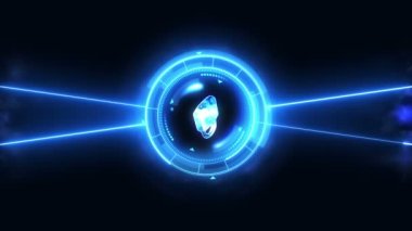 Dijital arka planda asma kilit uçuyor. Ağ koruması ve güvenlik kavramı. Siber veri ya da bilgi. Soyut internet teknolojisi. Döngü canlandırması.