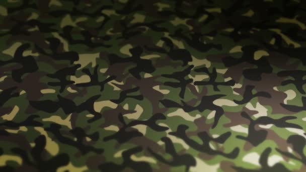 Fondo Patrón Camuflaje Verde Concepto Uniforme Militar Línea Abstracta Textura — Vídeo de stock