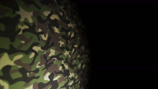 Green Camouflage Pattern Background Military Uniform Concept Abstract Line Wave — Stock Video