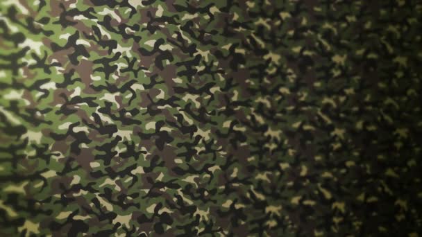 Зеленый Камуфляж Фон Концепция Военной Формы Абстрактная Линия Волновая Текстура — стоковое видео