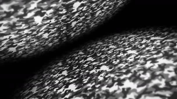 白色迷彩图案背景 军服概念 抽象线条和波纹 循环动画 — 图库视频影像