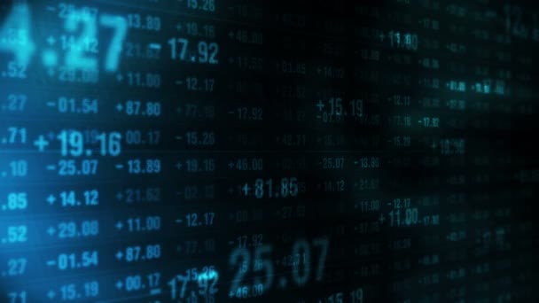 Números Del Mercado Financiero Éxito Empresarial Concepto Crecimiento Datos Economía — Vídeo de stock