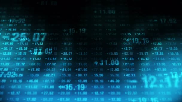 Números Del Mercado Financiero Éxito Empresarial Concepto Crecimiento Datos Economía — Vídeos de Stock