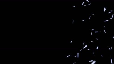 Siyah arka planda enjeksiyon için bir sürü şırınga uçuruyorum. Tıbbi konsept. Virüse karşı aşı. Sağlık terapisi. 3B döngü canlandırması.