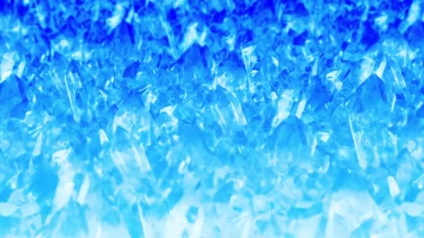 Nahaufnahme Des Eisbergs Abstraktes Wintereis Eisstücke Kalter Schnee Hellblau Animation — Stockvideo