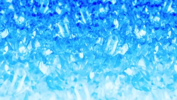 Nahaufnahme Des Eisbergs Abstraktes Wintereis Eisstücke Kalter Schnee Hellblau Animation — Stockvideo