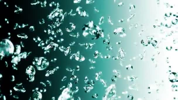 Літає Багато Ювелірних Алмазів Зеленому Фоні Смарагду Прозорий Дорогоцінний Камінь — стокове відео