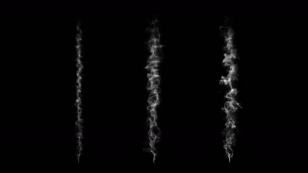 Conjunto Fumaça Realista Animação Vapor Coleção Fumo Branco Cloudiness Fumo — Vídeo de Stock