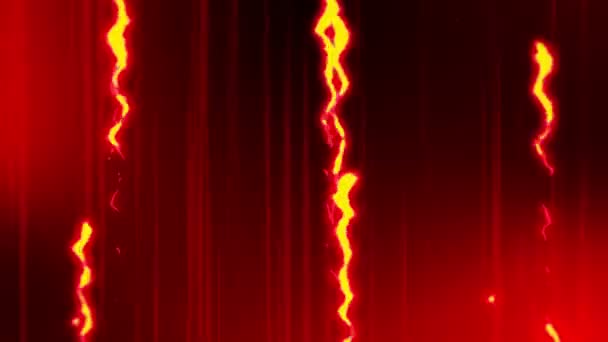 红火与卡通速度线 黑色背景上的滑稽射线 卡通设计的概念 循环动画 — 图库视频影像