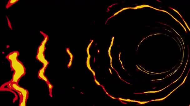 Túnel Llamas Con Líneas Velocidad Dibujos Animados Rayos Cómicos Sobre — Vídeo de stock